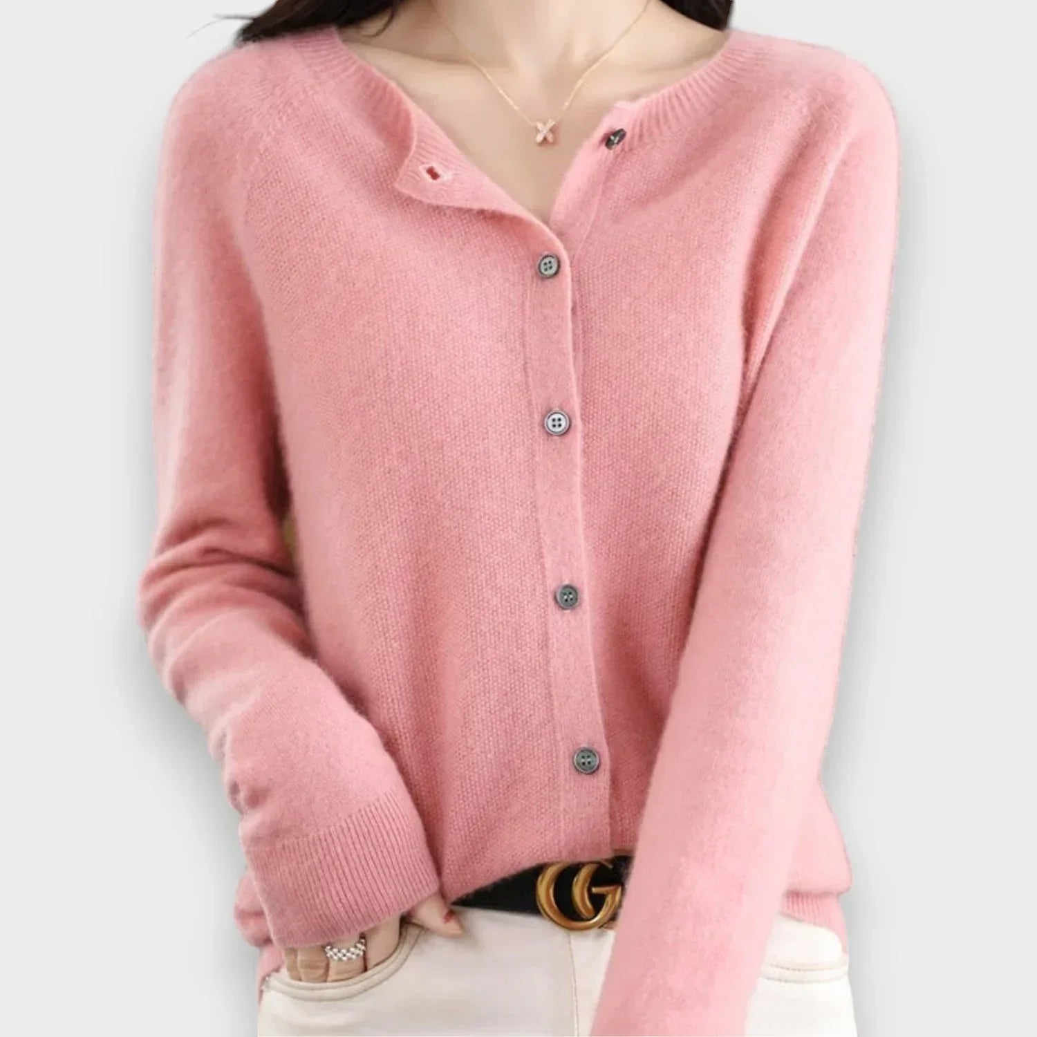 Elegant cardigan dam med knappar