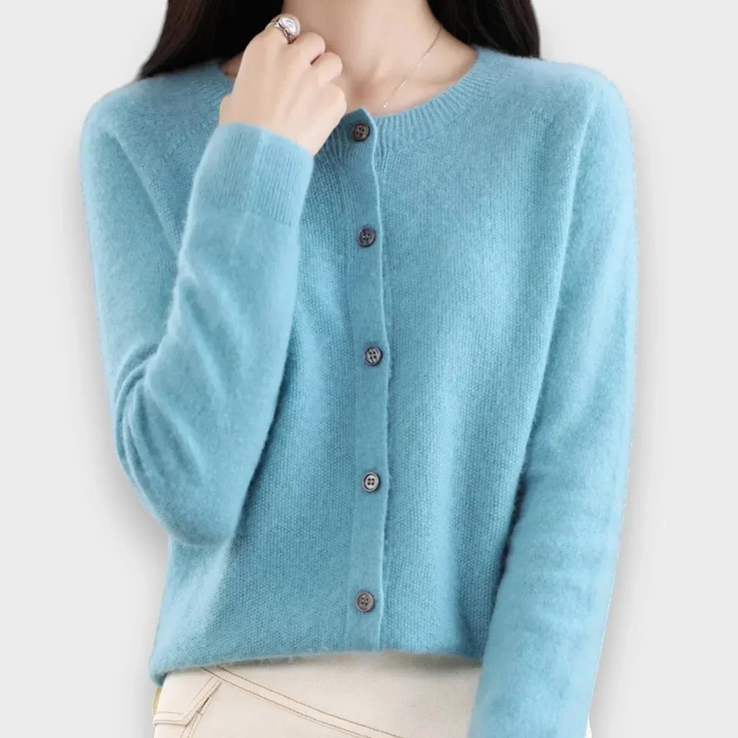 Elegant cardigan dam med knappar