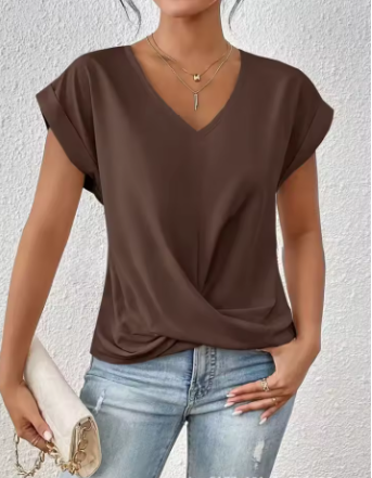 Jada - Elegant T-shirt med V-ringning