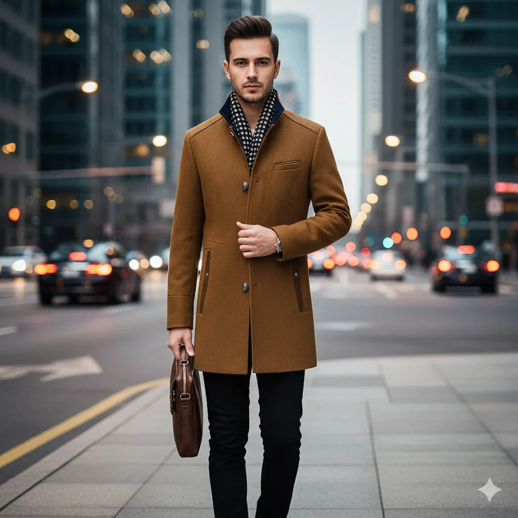 Vinterrock Herr Fodrad Med Knappar