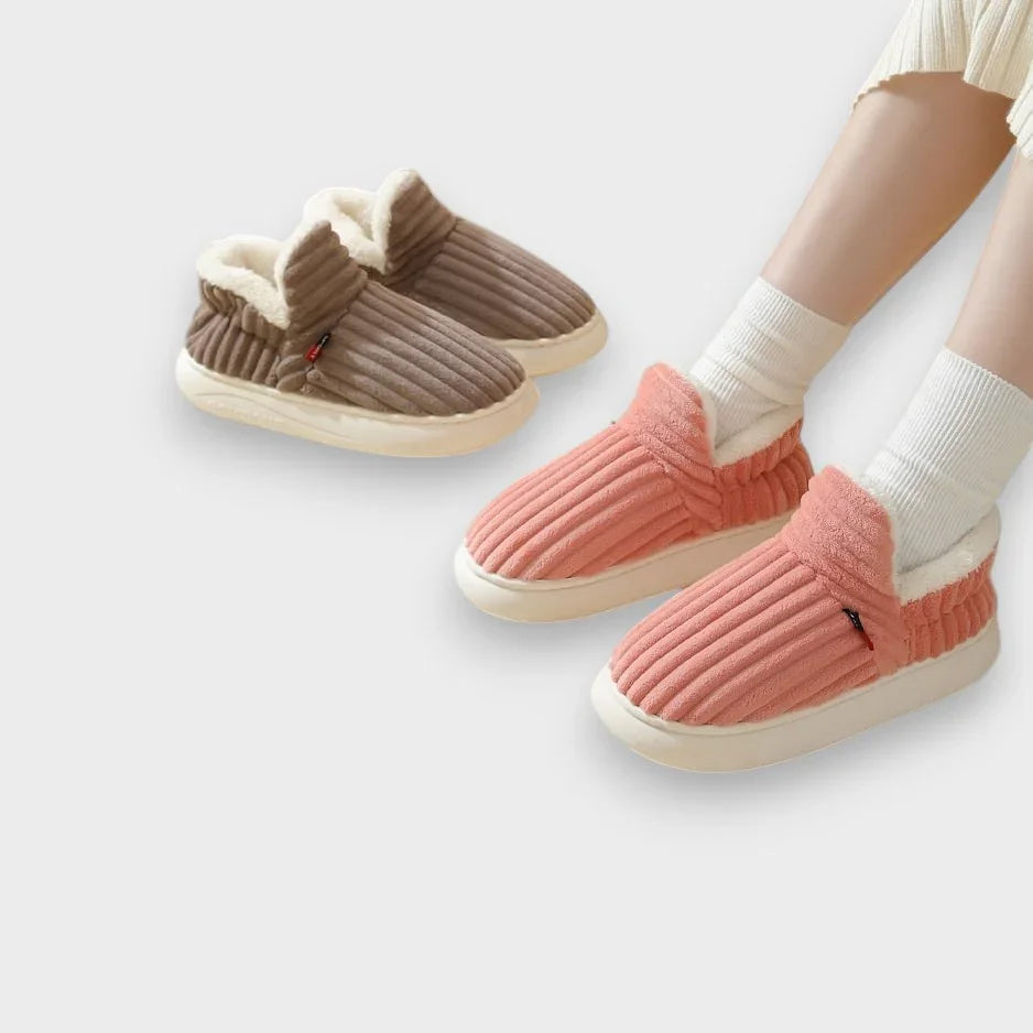 Varmfodrade tofflor dam för hemmet