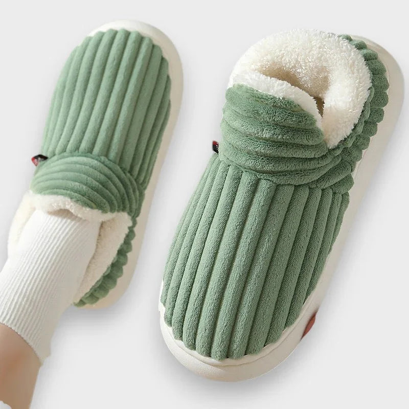 Varmfodrade tofflor dam för hemmet