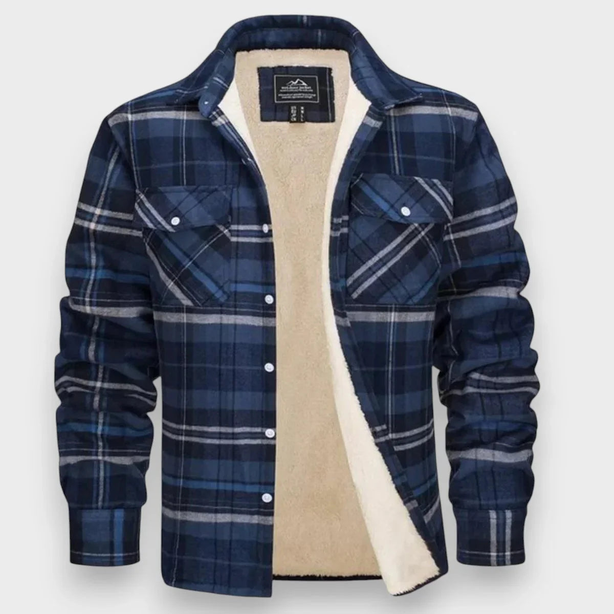 Fleecefodrad cardigan herr för kalla dagar