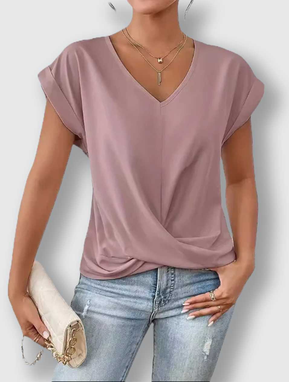 Jada - Elegant T-shirt med V-ringning