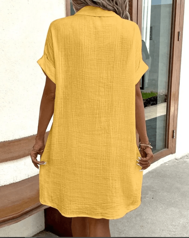 Casual Luftig knäppklänning 1+1 GRATIS