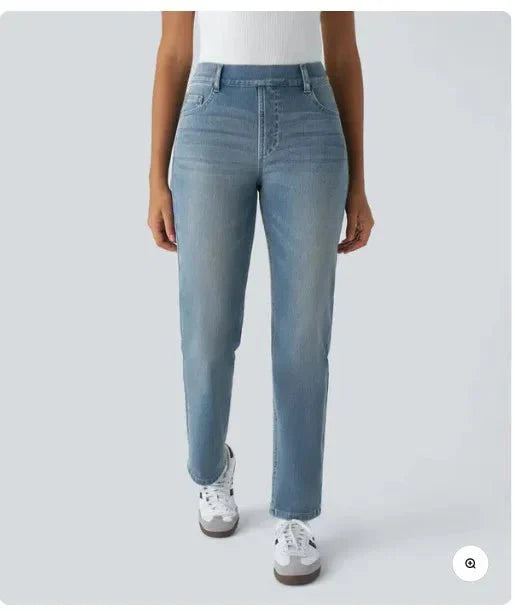 ComfortFit – Elastiska och Bekväma Byxor med Hög Midja