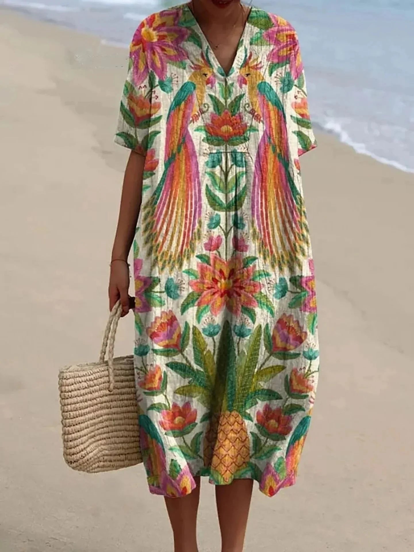 Ebba - Blommig sommarklänning med avslappnad elegans