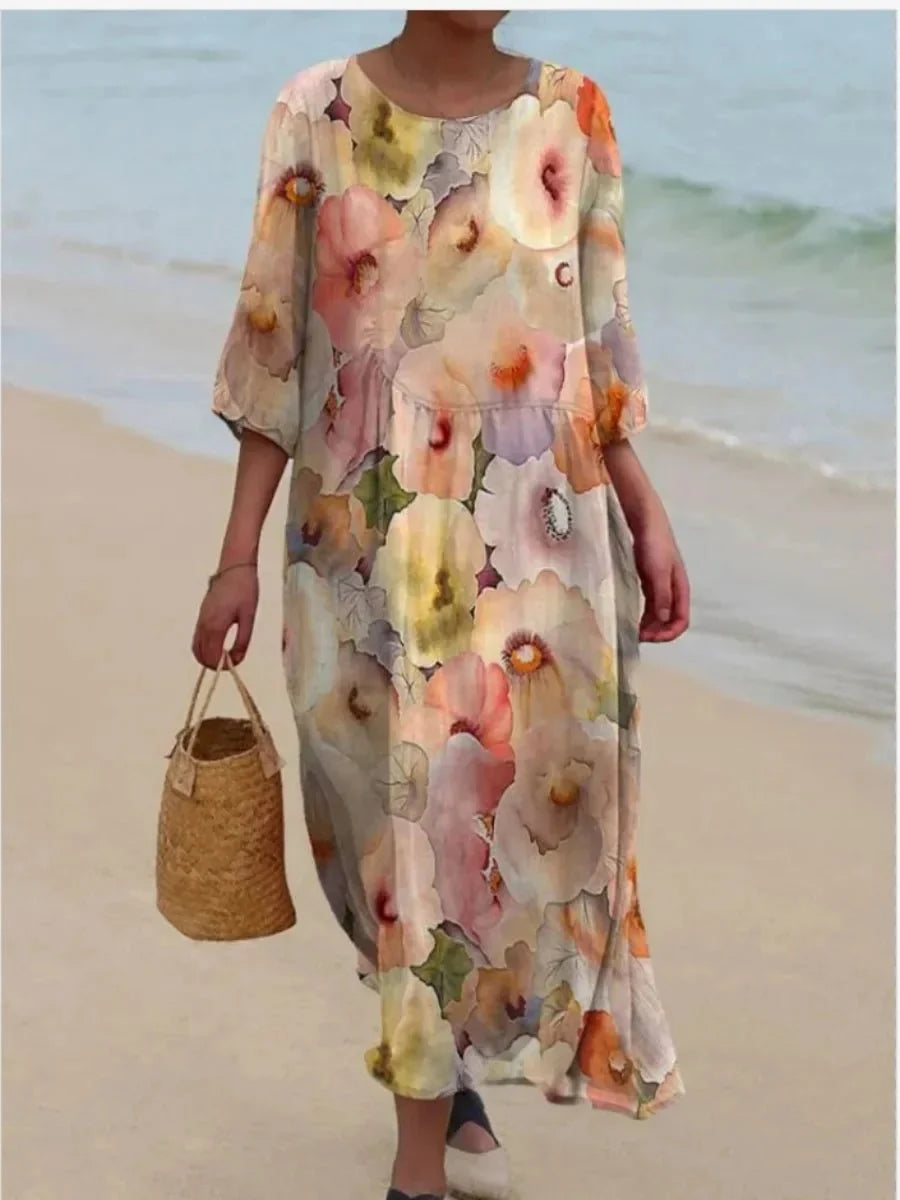 Flora -Sommarblommig klänning