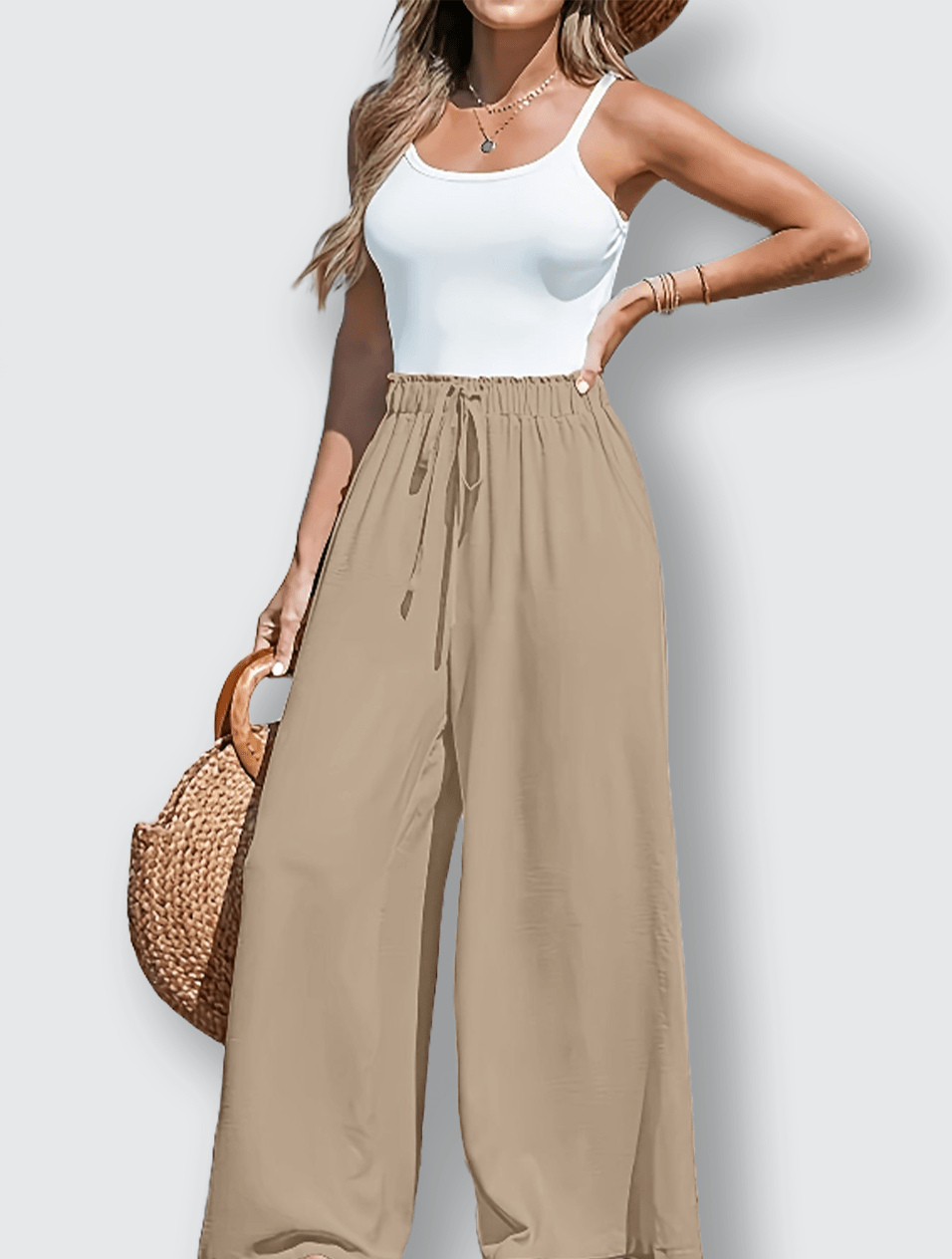 Monika - Elegant och bekväm wide-leg byxa