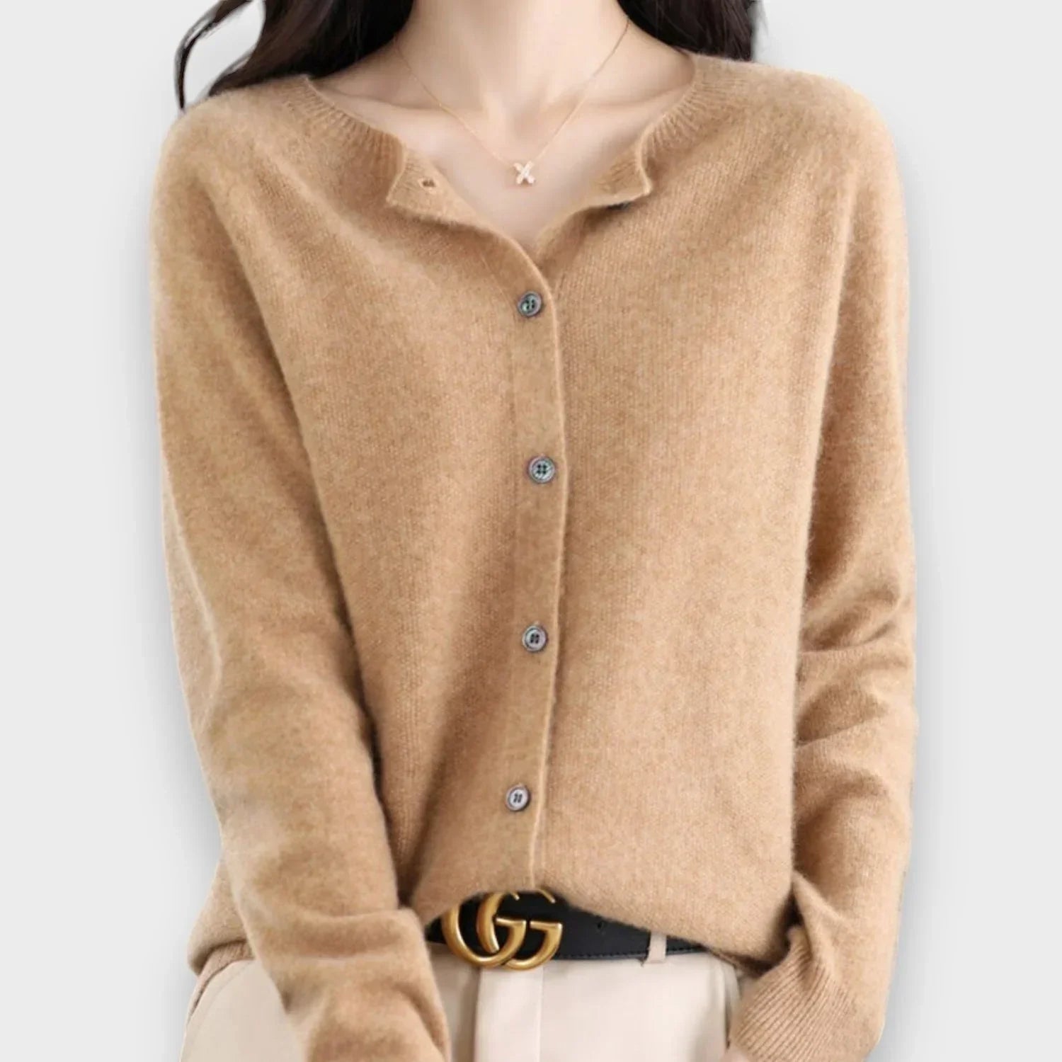 Elegant cardigan dam med knappar