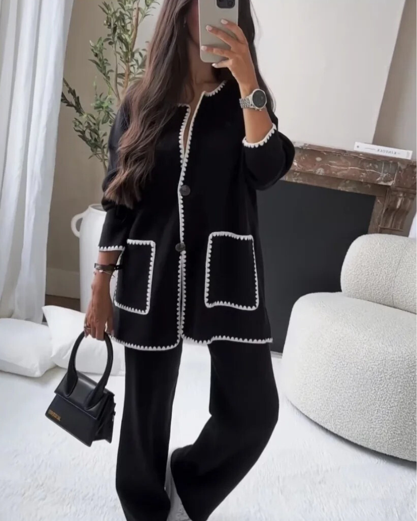 Seraphina - Kontrast Trim Ensemble Set