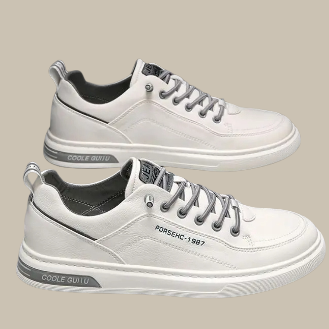 Herr Läder Sneakers Retroinspirerade för Stil och Komfort