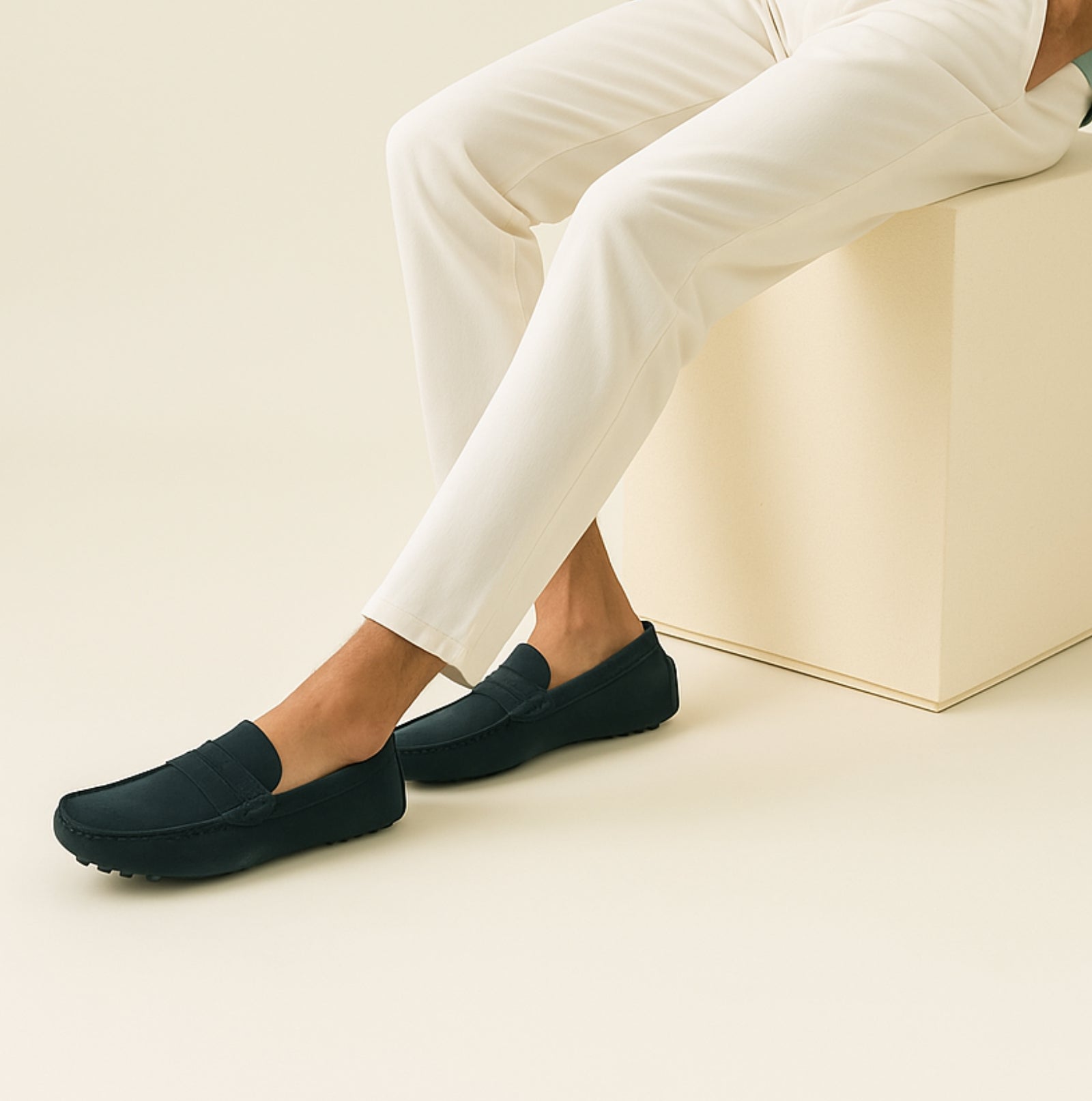 Herr Loafers i Italiensk Stil