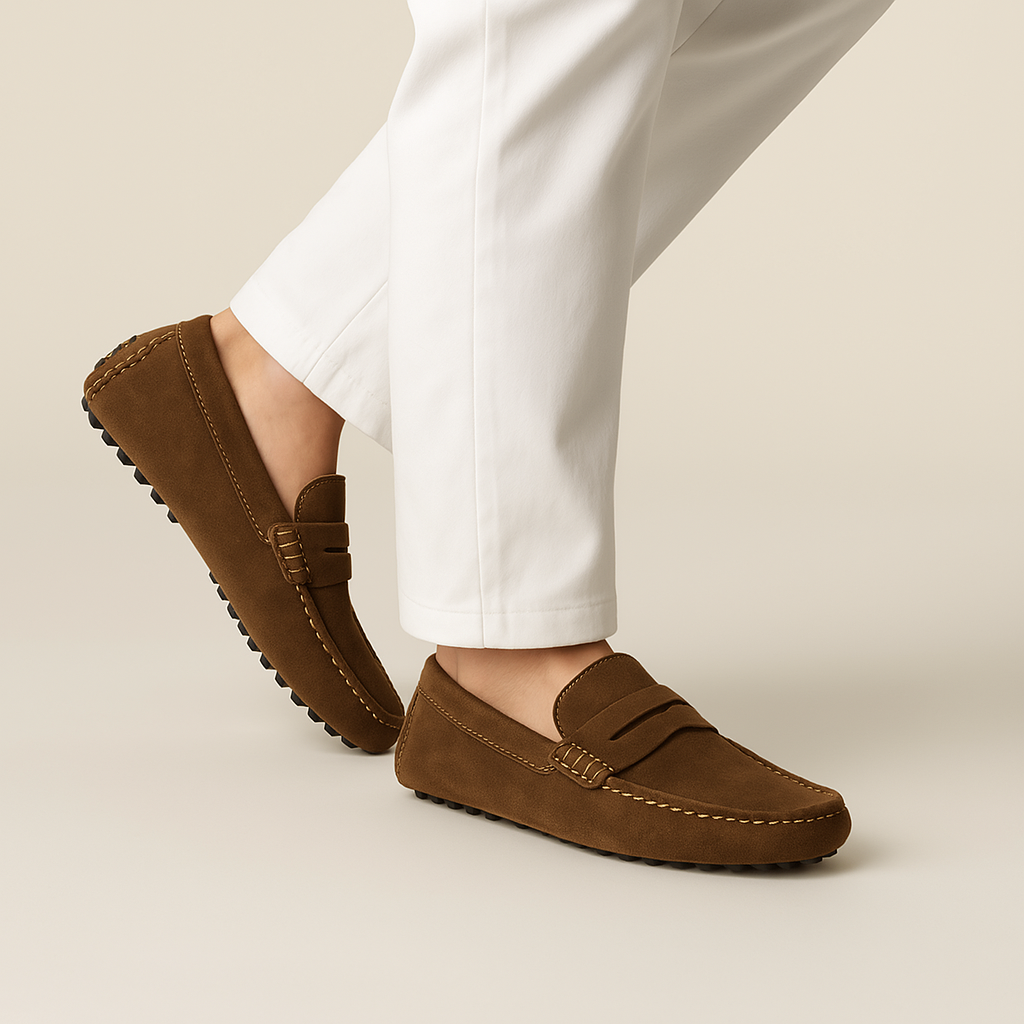 Herr Loafers i Italiensk Stil