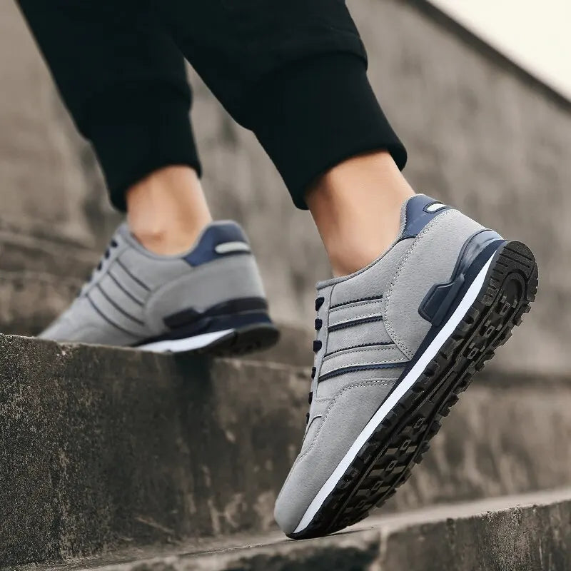 Herr Sneakers Andningsbara Lätta Textilier för Aktiv Livsstil