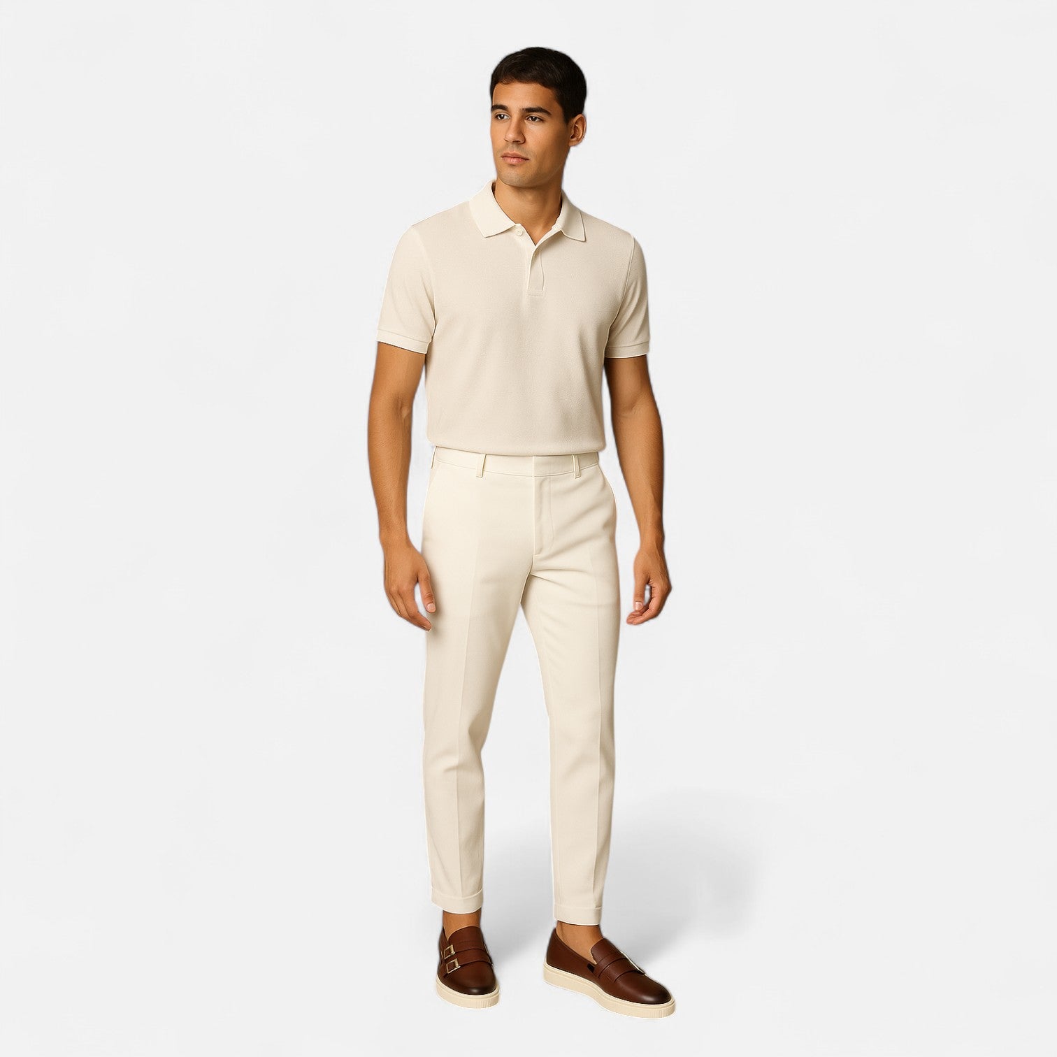 Herrens Läder Loafers med Spänne