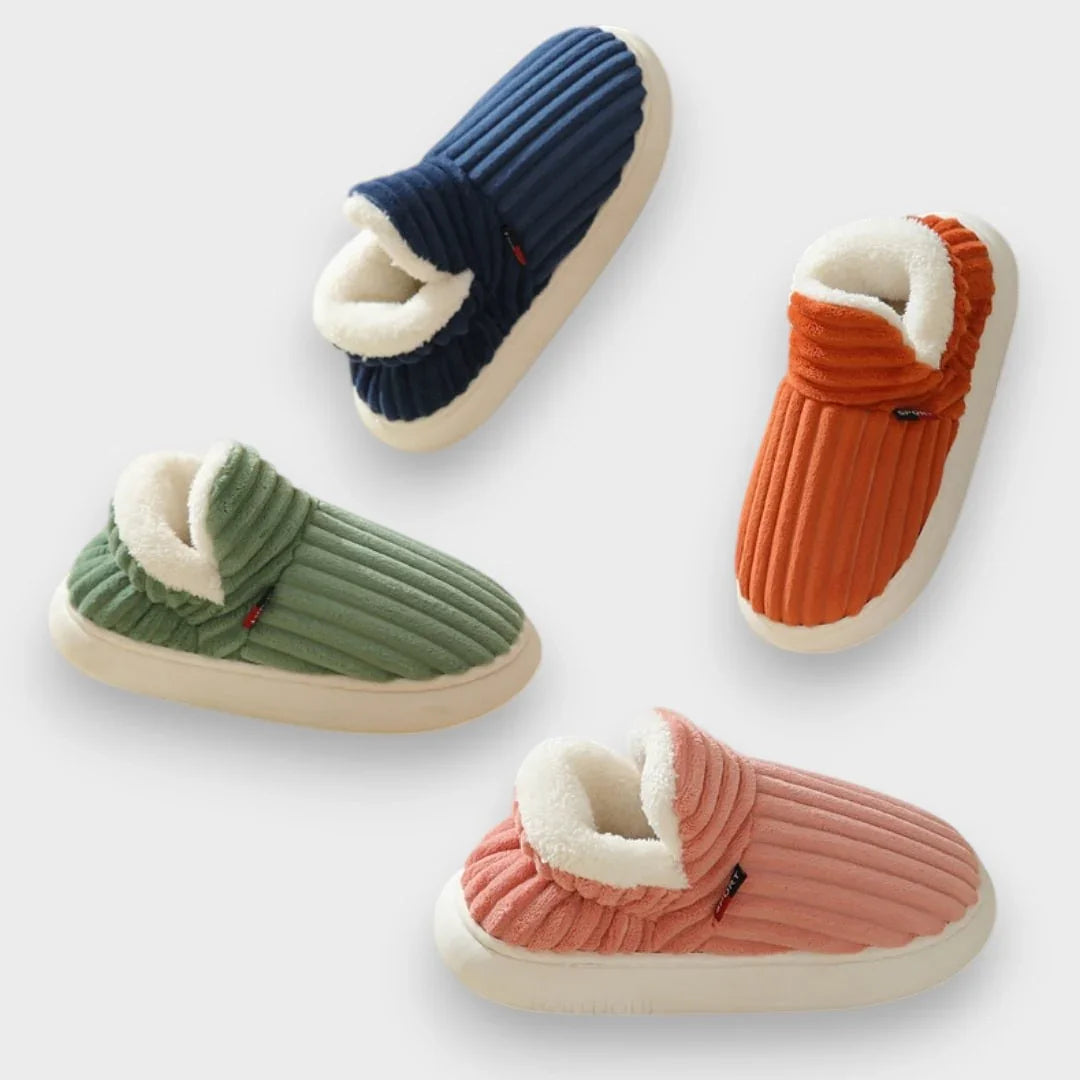 Varmfodrade tofflor dam för hemmet