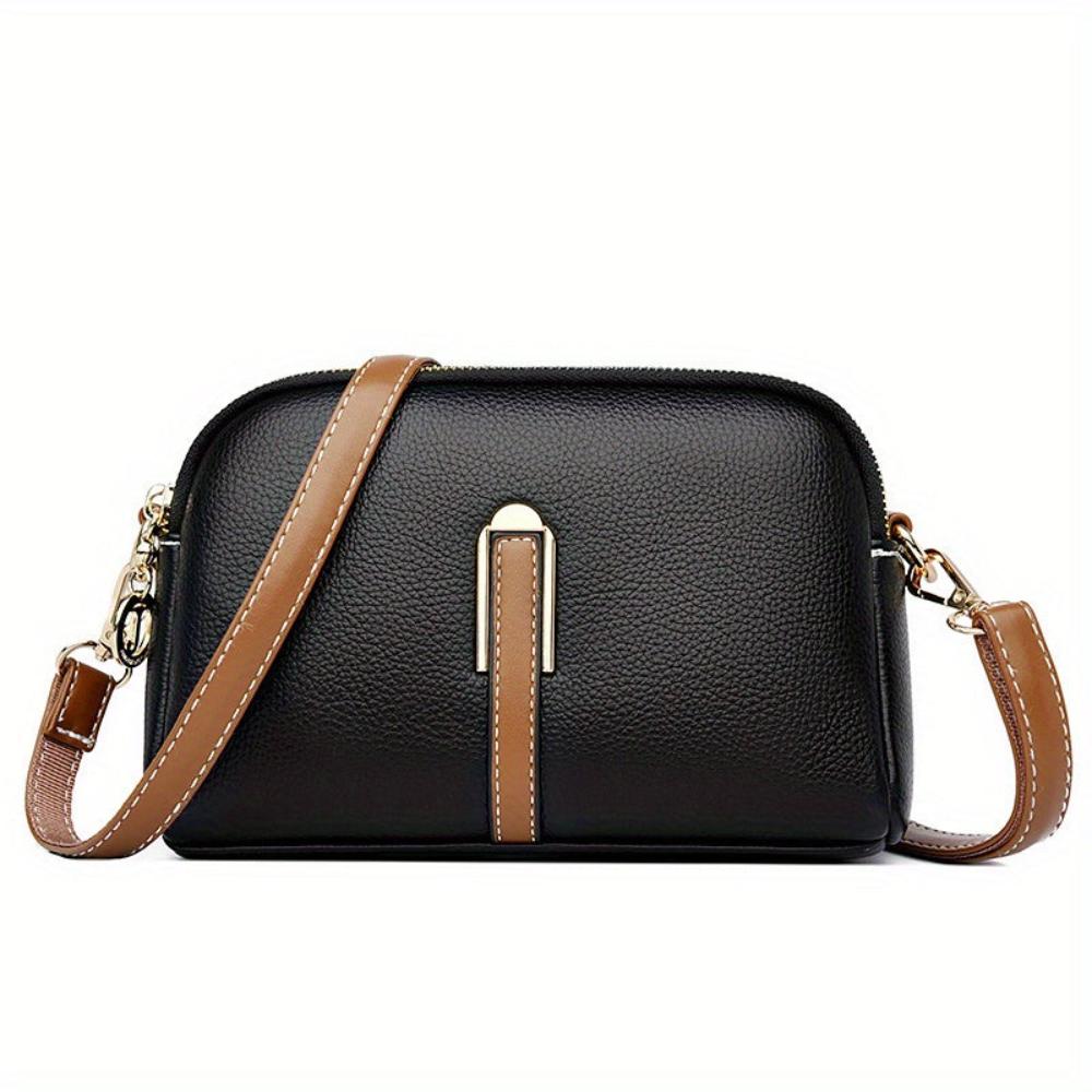 Mila Litchi Prägling Crossbody Väska