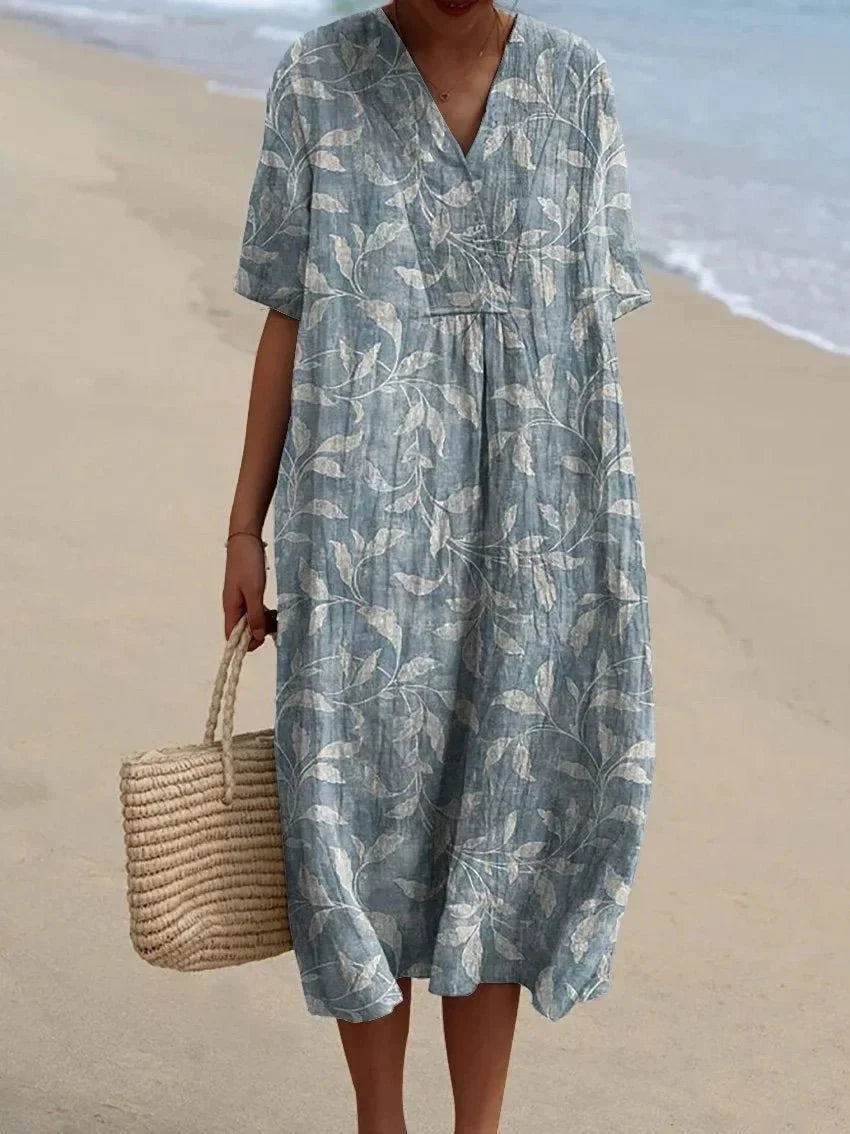 Ebba - Blommig sommarklänning med avslappnad elegans