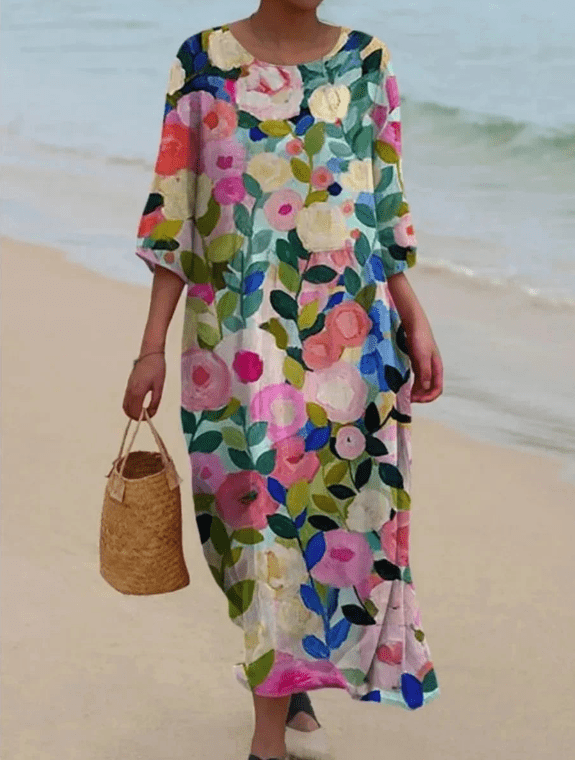 Flora -Sommarblommig klänning