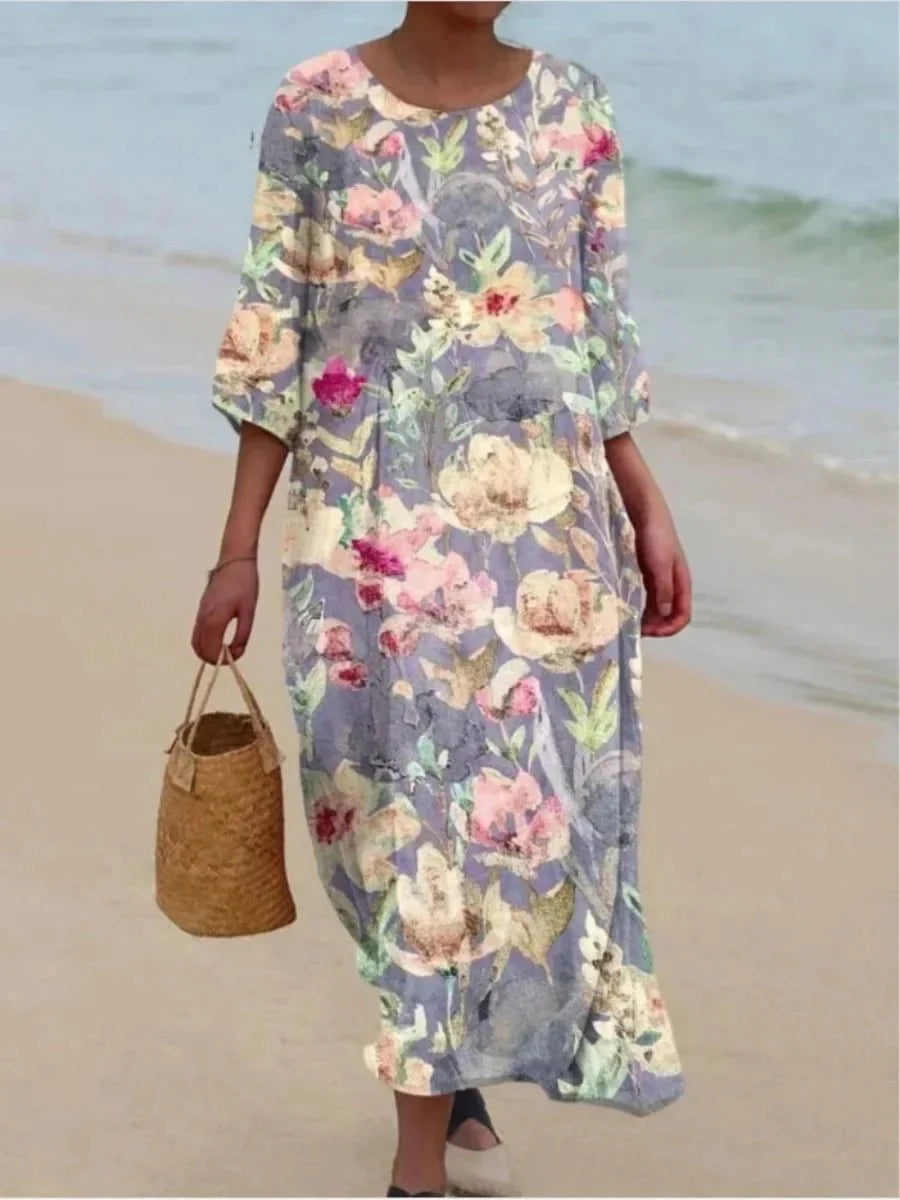 Flora -Sommarblommig klänning